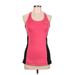 Nike Active Tank Top: Pink Color Block Activewear - Women's Size Large