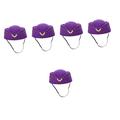 5pcs Stewardess Beret Womens Hats Plane Stewardess Caps Black Decor Stewardess Cosplay Hat Band Costume Hat Halloween Hat Aldult Toys Hood Hostess Bow Tie Purple Felt/2 ( Color : Red , Size : 20X18CM