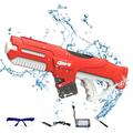 Electric Water Gun for Adults & Kids, Powerful Water Gun, Range 10M, Capacity 750ml, Automatic Water Absorption, Electric Squirt Gun Water Blaster for Outdoor Beach Pool Toys (Red)