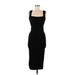 Helmut Lang Casual Dress - Bodycon: Black Solid Dresses - Women's Size Medium