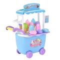 Abaodam 2 Sets Simulation Trolley Hand Cart Trolly Dolly Educational Toys Creative Toys Educational Plaything Play House Toys Trolley Toys Interactive Toys Child Ice Cream Girl Pe