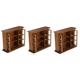 UPKOCH 3pcs Dollhouse Cabinet Dollhouse Bedside Table Mini Cabinet Model Mini Book Shelf Miniature Bookshelf Cabinet Dollhouse Kitchen Cabinets Mini Adornment Models Wardrobe Pendant Wood