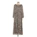 Banana Republic Casual Dress: Brown Leopard Print Dresses - Women's Size Large Petite
