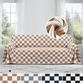 KFDZSW Throws for Sofas, Large Sofa Throw Blanket with Tassels Reversible Throws, Throw for Settees Couch Love Seat Double Bed and Armchair (Camel,4 Seats)