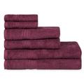 Homelover Organic Cotton 6 Piece Towel Set - 2 Bath Towels 2 Hand Towels 2 Washcloth, 100% Luxury Turkish Cotton Towels for Bathroom, Plum Purple Towel Sets