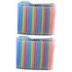 NUOBESTY 2pcs 24 Organ Folder Rainbow Files Folder Standing File Folder A4 Document Folder Document Folder for Office Expanding Files Folder Expandable File Folder Plastic Mini Organ Bag