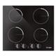 Cooksir Induction Hob 4 Zone, 7000W, Electric Hob 59cm Built-in Hob, Rotary Knob Control, Electric Induction Hob, Ceramic Glass Hob, 9 Power Levels, No Plug