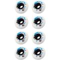 Indoor/Outdoor Roller Skate Wheels 85A Inline Skates Wheels 72MM/76MM Skates Replacement Wheel PU Creativity Wheels 8 Pack,White,76MM