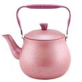 Electric Kettles for Boiling Water Granite Coating Aluminum Camping Tea Kettle 2L Kettle Outdoor Picnic Tea Infuser Tea Pot Handle Chubby Round Colored Teapot for Coffee and Tea (Color : Red) (A1)