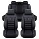 LICOME Car Seat Covers for Chevrolet Cruze/Lacetti Premiere 2009-2014, Car Cover Seats Full Set, Leather Front Rear Car Seat Protector, Waterproof Seat Cover Car Accessories,A Black