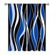 Curtains Blue Black Stripes Blackout Curtains Energy Saving Curtains for Bedroom Living Room Noise Reduction Eyelet Curtains Heat Insulation Black Out Curtains Bedroom Curtains Blackout 2x100x240