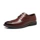 Men's Oxfords Formal Dress Shoes Business Derby Shoes Brogue Shoes,Brown,6 UK