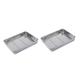 TOPBATHY 2 Sets Stainless Steel Bakeware Metal Serving Tray Non Stick Baking Pan Baking Pan Tray Frying Pan Stainless Steel Baking Pan with Net Flat Skillet BBQ Grills Cake Pan with Cover