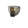 Searchlight Honeycomb 1 Light Double Layered Mesh Wall Light - Black Outer with Gold Inner