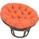 Cushions Papasan Chair Cushion, Cushion Hanging Egg Chair Folding Garden Sofa Patio Garden Swing Chair Durable Hanging Chair Cushions Non Slip Tie Ultra Thick Round Chair Pillow ( Color : Orange , Siz