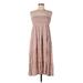 Wishlist Casual Dress - Midi Strapless Sleeveless: Pink Dresses - Women's Size Large