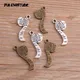 PULCHRITUDE 20PCS 11*27mm Two Color Metal Zinc Alloy Tool Tape Measure Charms Fit Jewelry Pendant