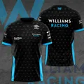 Strong summer 2024 F1 Men Clothing Williams Team Round O-Neck Short Sleeve Extreme sport Fans