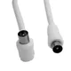 1Pc Antenna Aerial Lead Cable Male to Male White RF single Coax Cable TV RF cable 1m 1.5m 2m RCA