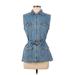 St. John's Bay Denim Vest: Blue Jackets & Outerwear - Women's Size Medium