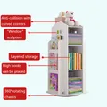 Children's Bookshelf 360° Rotating Magazine Picture Book Newspaper Rack Floor Simple Book Shelf For