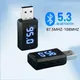 USB Bluetooth 5.3 Adapter FM Transmitter Receiver for Car Handsfree Call Mini USB Power Auto