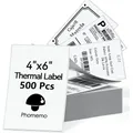 Pack of 500 Fan-Fold Labels Phomemo 4x6 Thermal Paper Printer Label Thermal Direct Shipping Label