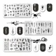 Newest Nail Art Stamp MouTeen Full Products Mixed Line Art Nail Stamping Plates Manicure Stencil Set