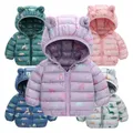 Winter Children Boys Baby Hooded Lightweight Down Jackets Warm Outerwear Kids Girls Coats Cartoon