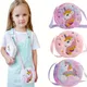 2 PC Cartoon Unicorn Crossbody Bag Children Cute PlushShoulder Bag Girls Small Backpack Suitable For