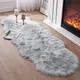 Soft Sheepskin Bedroom Carpet Imitation Wool Pad Long Hair Bedside Rugs Sofa Cushion Rugs Living