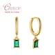 CANNER Exquisite Gold Color Hoop Earrings 925 Sterling Silver Purple/Green/Blue/Clear Zircon Hanging
