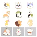 Doreen Box Handmade Cute Animals Dog Cat Panda Rabbit Charms Gold Color Metal Enamel DIY Making