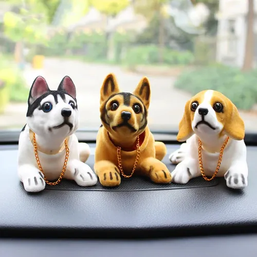 Auto Puppe Husky Beagle St Bernard Shepherd Shake Head Hund Dekoration Auto Innendekoration