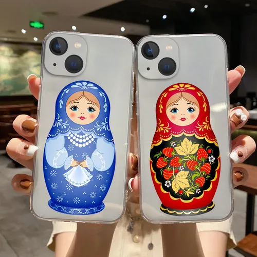 Süße russische Puppen Mat roschka DIY Telefon abdeckung für iPhone 11 12 13 14 15 pro max x xr xsmax
