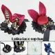 Creative Rabbit Ears Gothic Lace Lolita Top Hat Hand-Made Headdress Tea Party Halloween Costume