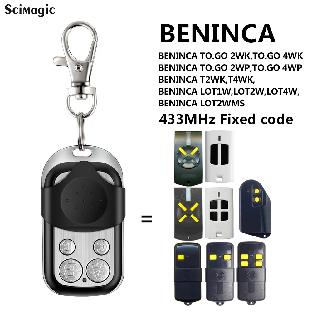 BENINCA 433 MHz Garagentor-Fernbedienungsklon 433,92 MHz Festcode-Öffner Sender Tor Schlüsselanhänger Image