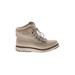 Cole Haan Ankle Boots: Gray Solid Shoes - Women's Size 8 1/2 - Round Toe