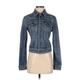 Express Denim Jacket: Short Blue Print Jackets & Outerwear - Women's Size Small