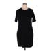 Gap Casual Dress - Sheath High Neck Short sleeves: Black Solid Dresses - Women's Size X-Large