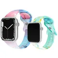 Bracelet en silicone floral imprimé pour Apple Watch Ultra Band Bracelet I Watch Series 8 7 SE