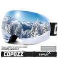 COPOZZ-Lunettes de ski pour sports de plein air protection UV400 masque de ski anti-buée grand