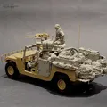 1/35 Résine Soldat modèle kits figure incolore et auto-assemblé (2 soldat + paquet d'équipement)