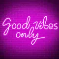 Good Vibes Only LED Neon Sign for Wall Decor USB 62 Light for Bedroom Bar Club Office Gaming