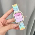 Bracelet de montre en dopamine bonbon adapté à Apple Watch 38/40/41mm bracelet de montre d'été