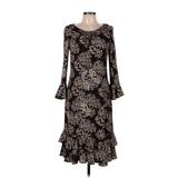 Oscar by Oscar De La Renta Casual Dress - Party Scoop Neck 3/4 sleeves: Black Dresses - Women's Size Medium