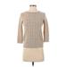 J.Crew Cashmere Pullover Sweater: Tan Color Block Sweaters & Sweatshirts - Women's Size X-Small