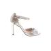 Klub Nico Heels: Silver Shoes - Women's Size 7 - Open Toe