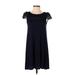 Ann Taylor LOFT Cocktail Dress - A-Line: Blue Print Dresses - Women's Size Small Petite