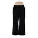 Lane Bryant Dress Pants - High Rise Flared Leg Boyfriend: Black Bottoms - Women's Size 14 Petite